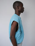 BIG POCKET VEST POOL BLUE