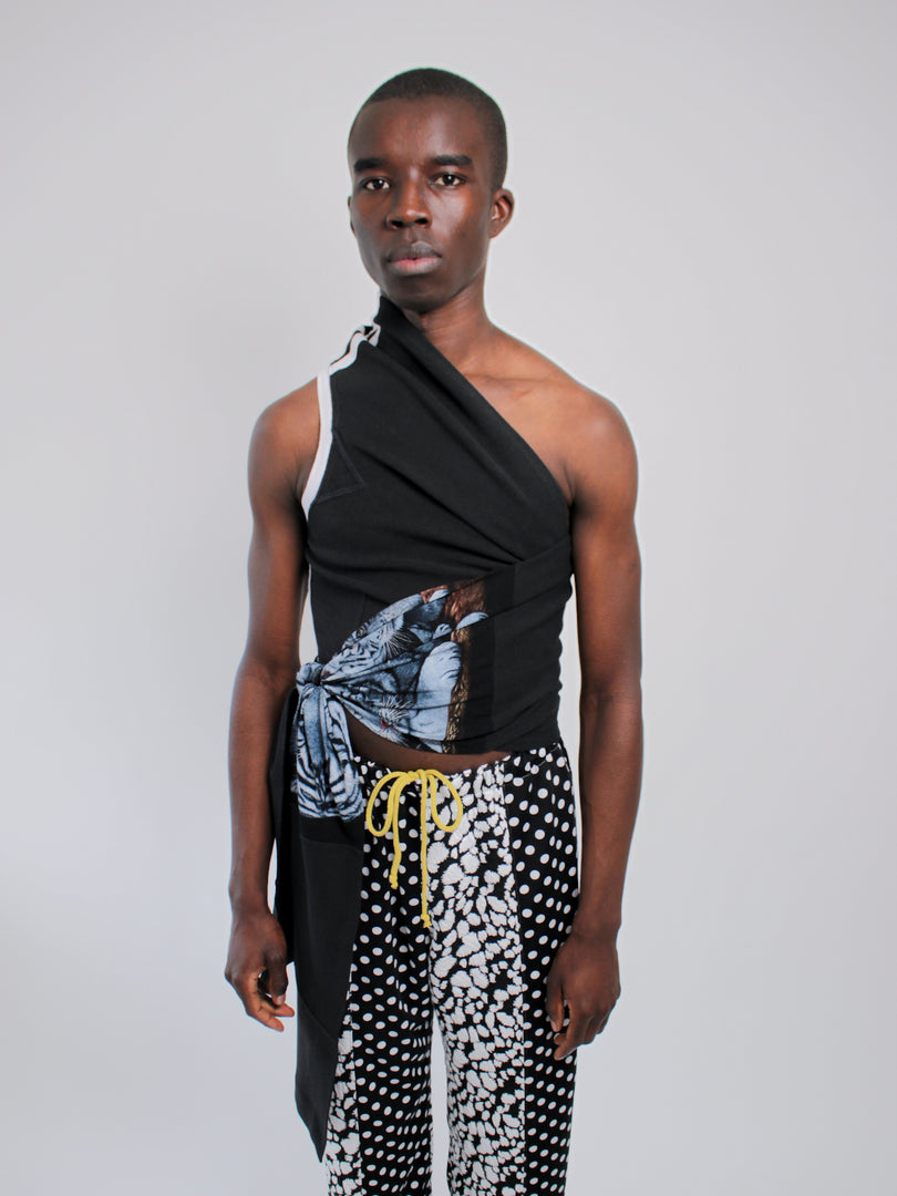 WRAPAROUND TOP BLACK