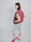 BIG POCKET VEST PLUM