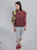 BIG POCKET VEST PLUM