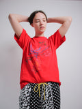 CREASED T-SHIRT RED