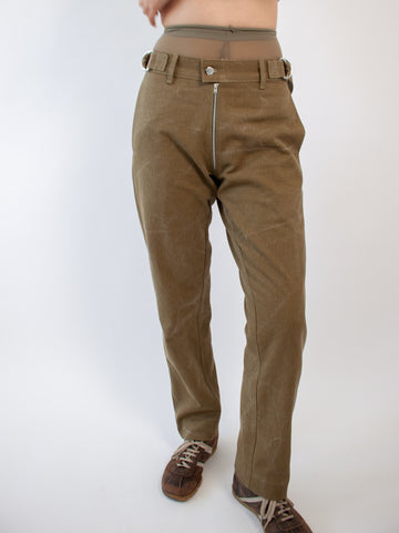 THREE POCKET TROUSERS OLIVE GREEN