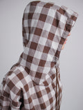 HOODIE CHECK BROWN