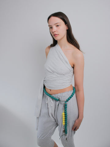 WRAPAROUND TOP GREY