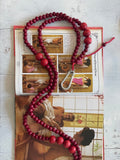BEADED CROSSBODY KEYRING - RED