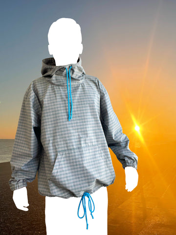 HOODIE CHECK GREY