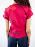 PATCHING THINGS UP T-SHIRT IN DARK RED