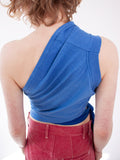 WRAP AROUND TOP IN BLUE